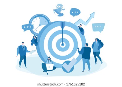 Productividad, motivación, ilustración vectorial para banner web, infografía, móvil.  Capacidades de crecimiento, estrategia de organización del éxito