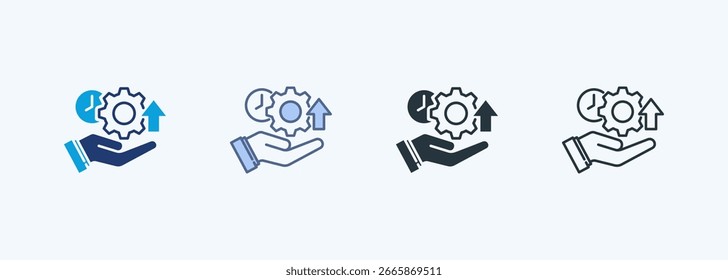 Colección de íconos de estilo múltiple de productividad