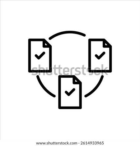 productivity outline icon. task done black line illustration.