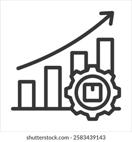 Productivity Outline Icon Vector Illustration