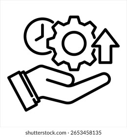 Ilustração do vetor do ícone da estrutura de tópicos de produtividade