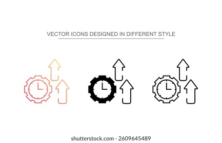Productivity Pro icon design with white background stock illustration