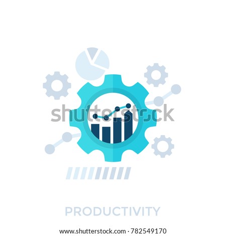 productivity, productive capacity, performance analytics vector illustration