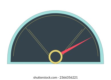 Productivity speed scale flat line color isolated vector object. Full potential. Measurement. Editable clip art image on white background. Simple outline cartoon spot illustration for web design