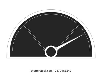 Productivity speed scale flat monochrome isolated vector object. Full potential. Measurement. Editable black and white line art drawing. Simple outline spot illustration for web graphic design