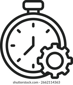 Productivity timer icon vector image. Suitable for mobile apps, web apps and print media.
