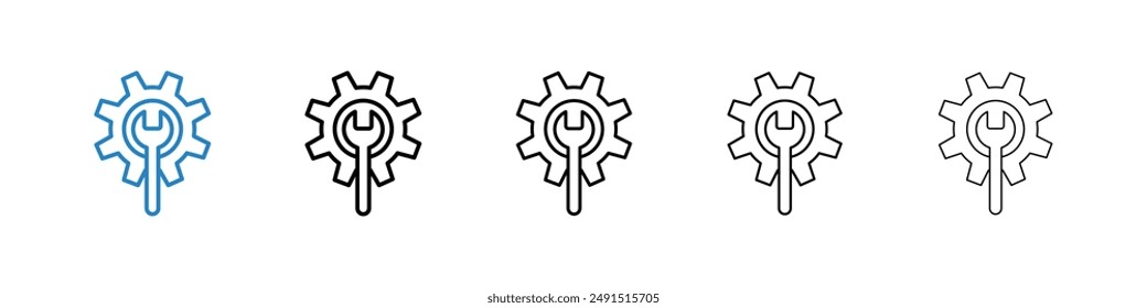 Productivity tools icon in black and blue