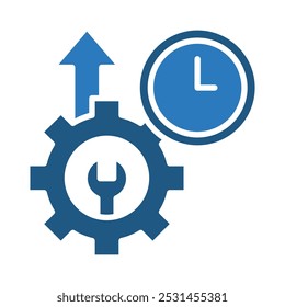 Línea de iconos de herramientas de productividad Ilustración vectorial