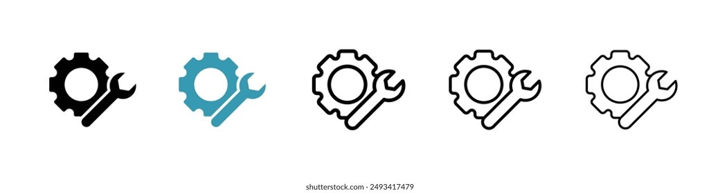 Paquete de iconos de herramientas de productividad. estilo de línea EPS 10