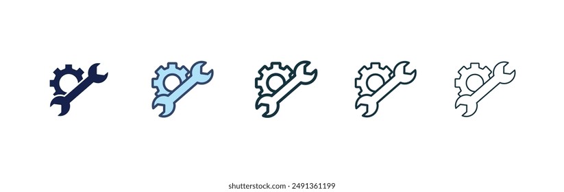 Conjunto de iconos de herramientas de productividad sobre fondo blanco