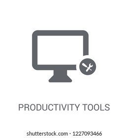 productivity Tools icon. Trendy productivity Tools logo concept on white background from Productivity collection. Suitable for use on web apps, mobile apps and print media.