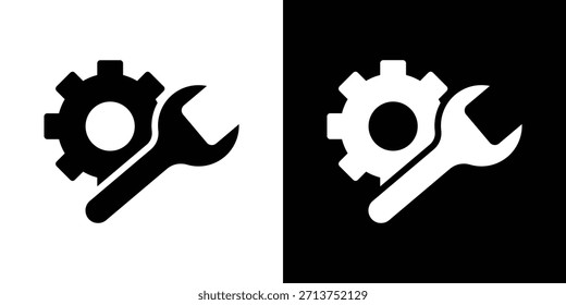 Icono de herramientas de productividad. Ilustración vectorial. Silueta en color negro