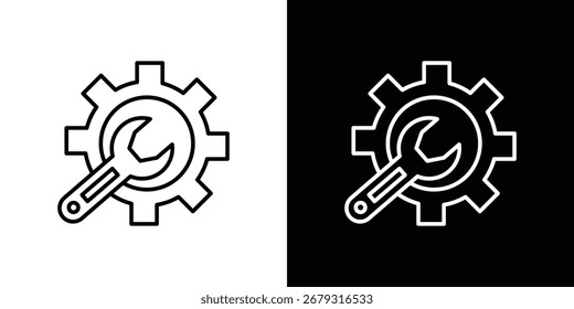 Productivity tools icon vector symbols pack in black and white lines