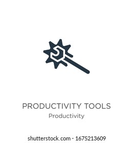 Produktivitäts-Tools Symbol Vektorillustration. Trendy flache Produktivitätstools Symbol aus der Produktivitätssammlung einzeln auf weißem Hintergrund. Vektorillustration-Illustration kann für Web- und Mobile-Grafikdesign, Logo, 