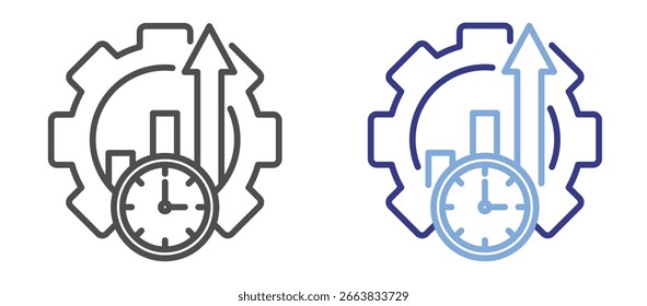 Productividad hoja de iconos de dos colores