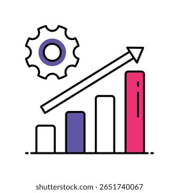 Productivity Vector Filled outline illustration style icon. EPS 10 file