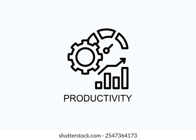 Ilustração De Logotipo Ou Ícone De Vetor De Produtividade