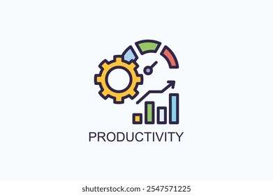 Productivity Vector Icon Or Logo Illustration
