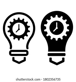 Productivity vector icon set. project management illustration sign collection. increase symbol.