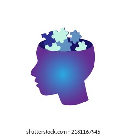 Productivity vector illustration. Mind. Puzzle. Effective time management elements for your design. Planning tasks, activities, schedules, working time, people at work. Medicine, education concept.