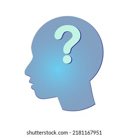 Productivity vector illustration. Mind. Question mark. Effective time management elements for your design. Planning tasks, activities, schedules, working time, people at work. Medicine, education