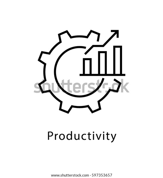 生産性のベクター画像線のアイコン のベクター画像素材 ロイヤリティフリー 597353657
