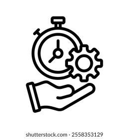 Productivity Vector Lineal Icon on white background.