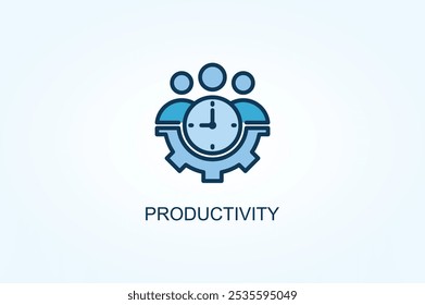 Ilustración del Vector de la productividad o del símbolo de la muestra del logotipo