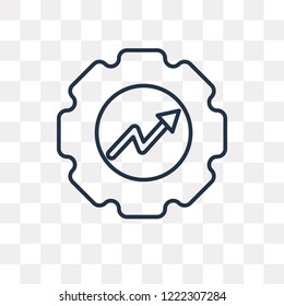 Productivity vector outline icon isolated on transparent background, high quality linear Productivity transparency concept can be used web and mobile