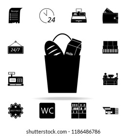 products in a bag icon. market icons universal set for web and mobile