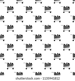 products in the basket icon in Pattern style on white background