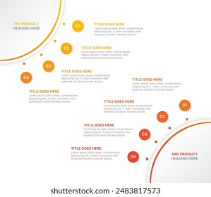 Produkte Vergleich Infografik Design Vorlage