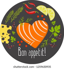Сheerful products, cute foods, vector graphics. Good for banners, menu, print design, packaging.