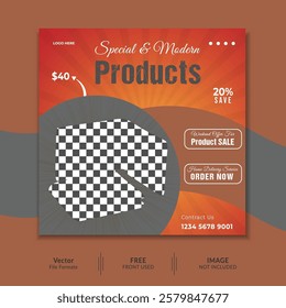 Products design sale social media post design template