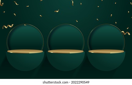 Produkte mit 3D-Hintergrund-Podiumszene