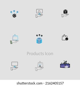 Products flat icon vector with eps file