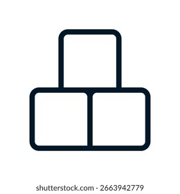 Produkt-Symbol, Vektor-Logo-Zeichen, Illustration, Form, Design, UX UI-Symbol, bearbeitbare EPS