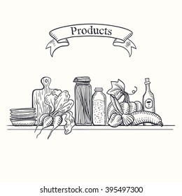 products on the shelf
