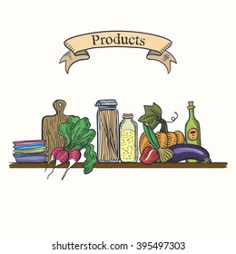 products on the shelf