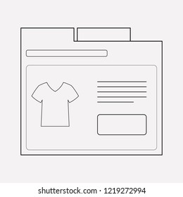 Products page icon line element. Vector illustration of products page icon line isolated on clean background for your web mobile app logo design.