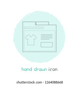 Products page icon line element. Vector illustration of products page icon line isolated on clean background for your web mobile app logo design.