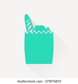 products paper bag vector icon