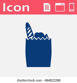 products paper bag vector icon