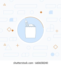 products paper bag vector icon