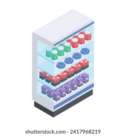 Productos Rastrea Isometric Icon plano 

