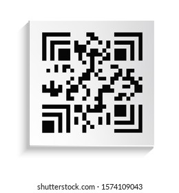 Products Sticker With Cipher Or Serial Number, QR Code Isolated Icon Vector. Supermarket Scan Code, Secret Coding, Price Tag Element. Black And White Label And Hidden Industrial Information Or Data