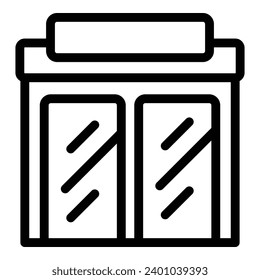 Products store icon outline vector. Assortment shop retail. Market building entrance