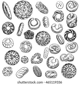Products of yeast dough, bread