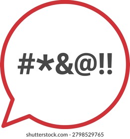 profanity, swearing, speech, bubble, grawmix, curse, angry, shout, vector, emblem