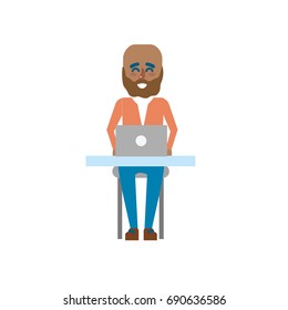 profesional businessman with laptop and corporate job